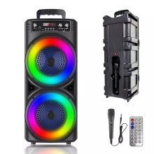 6000W Bluetooth Speaker Sub Woofer Heavy Bass Sound System Party Mic