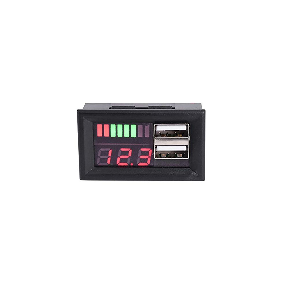 12V Digital Voltmeter Panel Meter For Motorcycle With Usb Output 5V 2A Motorcycle Battery Voltage Monitor Display 9354506968687
