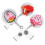 3pcs retractable badge holder for nurses and workers id card buckle 6