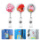 3pcs retractable badge holder for nurses and workers id card buckle 4