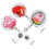 3pcs retractable badge holder for nurses and workers id card buckle 10