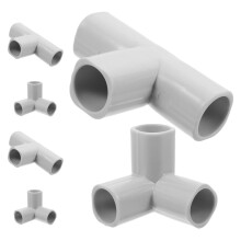 6pcs 3-way tee fittings furniture grade pipe connectors tent elbows