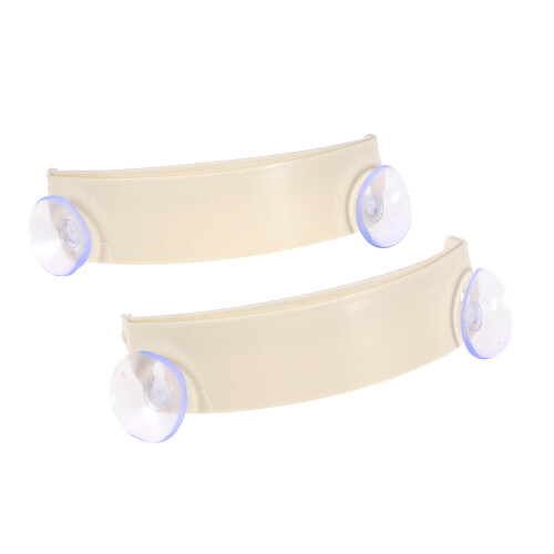 2pcs plastic hanging garbage bag holder with strong suction, beige