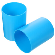 2Pcs Round Plastic Tabletop Pen And Makeup Brush Holder