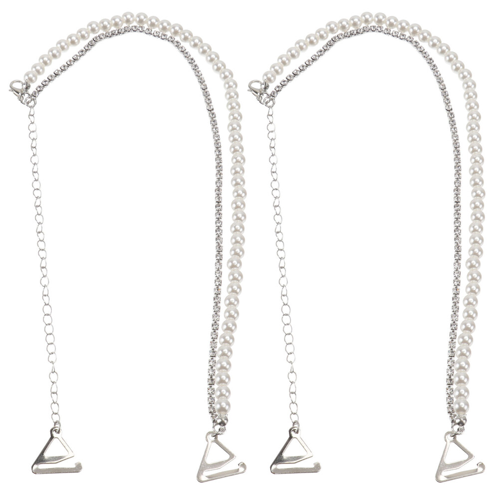 2 Ondergoedbandjes Met Imitatieparelversiering, Praktisch-image