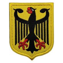 German Eagle Shield DSG9 Flag Fabric Badge Tactical Patches V00055-1-6 Antique Silver