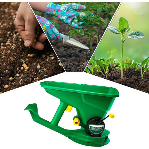 Hand Fertilizer Spreader Handheld Cedar Diffuser Adjustable Garden Fertilizer For Lawn And Plants 2