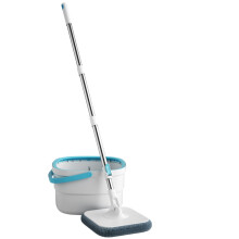Square Spin Mop 2.5L Bucket, 360-Degree Rotating Mop With Wringer, Hands-Free Floor Cleaning