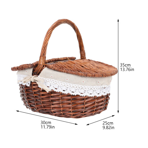 handheld fruit basket with cover for kitchen or picnic storage 1