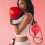 red boxing ball for punching agility training with pull cord 9