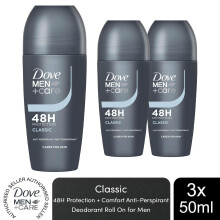 Dove Men+Care Roll On Classic AP Deodorant 48H Protection, 50ml