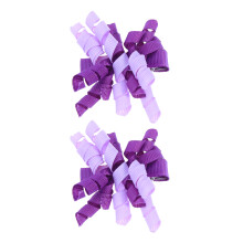 2Pcs Lovely Snap Hair Clips With Twisted Fabric For Girls Light Purple