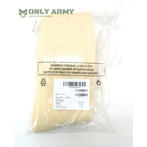 British Army 90% Wool Arctic Winter Socks Ecru 2
