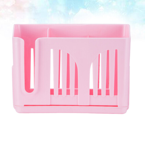 1Pc Pink Plastic Wall-Mounted Kitchen Chopsticks Holder Organizer 1