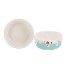 Ceramic Hamster Food Bowl 2 Pack Deepened Design Spill-Resistant Small Animal Bowl For Rabbits And Dwarf Hamsters