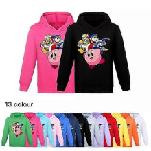 (3-4Years,Pink)New Kirby Boys Girls Casual Hoodie Kids Long Sleeve Hooded Sweatshirt Tops Gift