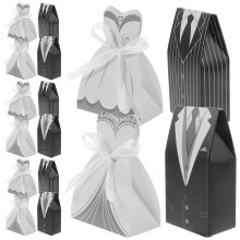 100 Pièces Sachet De Mariage Avec Boîte À Bonbons En Papier