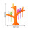 6Pièces Orange Lisses Réutilisables Décor Arbre 2