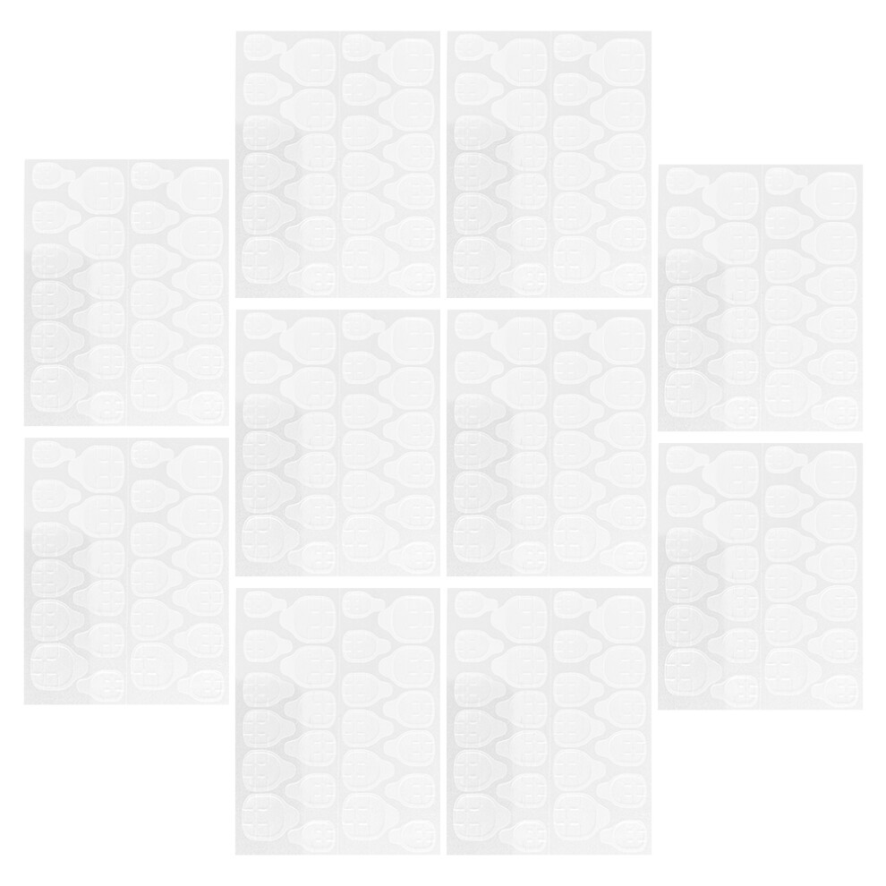 Artibetter 50Pcs Double-Sided Nail Glue Stickers For False Nails Transparent