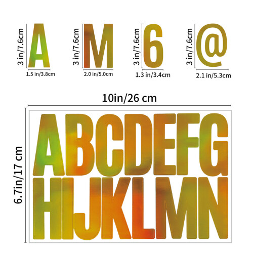 9 sheets letter number glitter stickers for scrapbook diy use 1