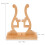bamboo fan holder display stand for home decor polished surface 2