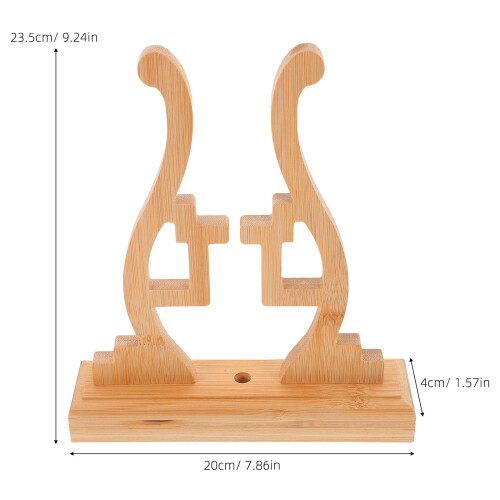 bamboo fan holder display stand for home decor polished surface 1