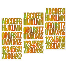 9 sheets letter number glitter stickers for scrapbook diy use