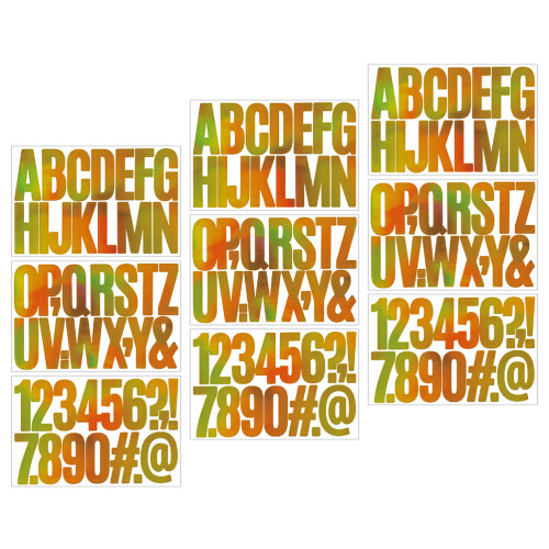 9 sheets letter number glitter stickers for scrapbook diy use