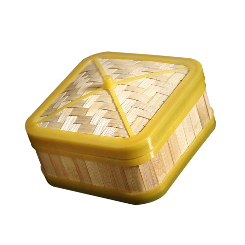 1Set Bamboo Steamer Basket Brown Kitchen Steamer for Dumplings