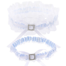 1 paar trouwjarretels bruid kanten strik beenband decor