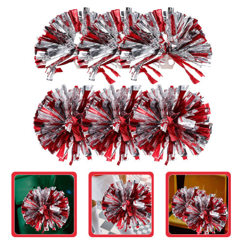6 cheerleading pompons, handbloemen voor juichen 2