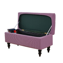 Stretch Folding Ottoman Cover Rectangle Storage Bench Protector Fits 80-110cm Ottomans Stretch Fabric