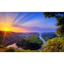 Sunrise Sunset Landscape Painting By Numbers Various Sizes Diy Unique Acrylic On Canvas Beginner Friendly