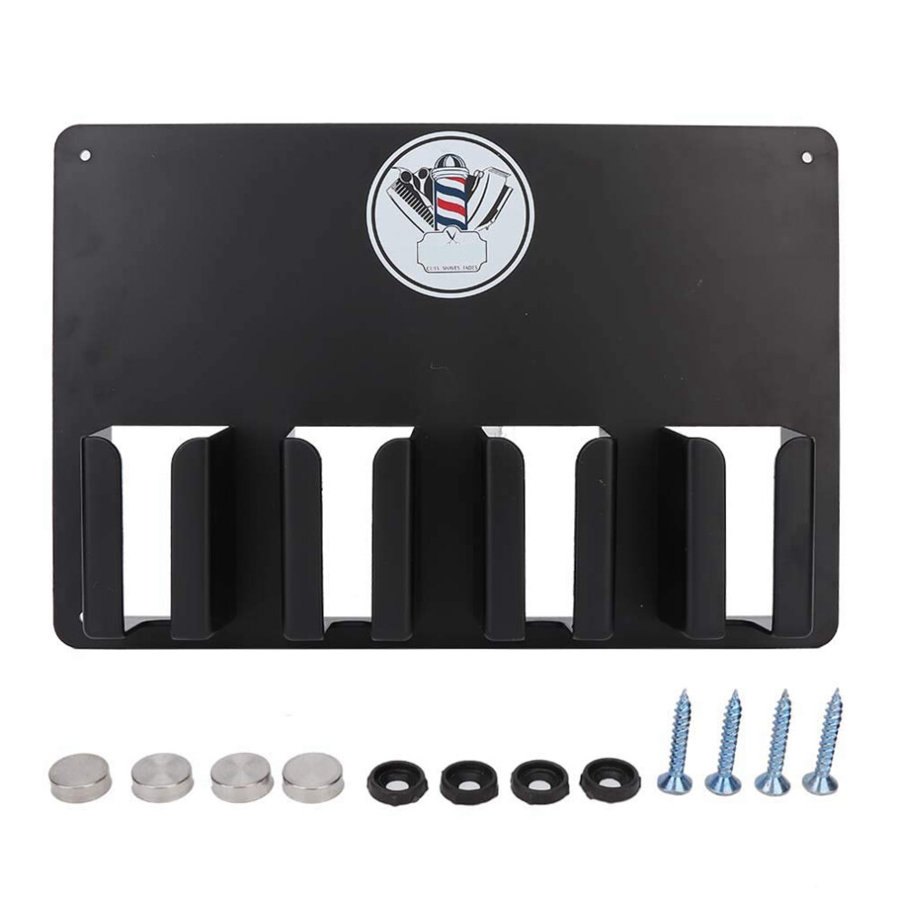 Hair Clipper Stand, Wall Mounted Barber Station, Multifunctional Hair Clipper Storage Rack With Brush Holder Bracket