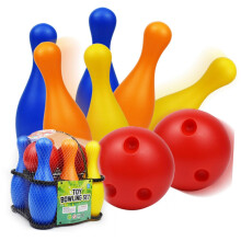 Bowling For Height Plastic Lightweight Bowling Pins And Ball With Scorecard Safe Smooth Edges Indoor 19x6.5CM