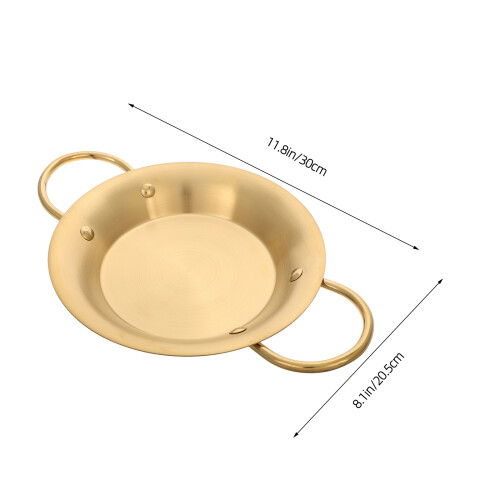 Thickened Stainless Steel Pan Double Handle Roasting Seafood Tray 1