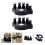 2Pièces Training Doigts Piano ABS Silicone Noir 9