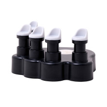 2Pièces Training Doigts Piano ABS Silicone Noir
