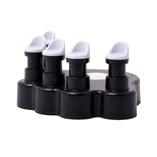 2Pièces Training Doigts Piano ABS Silicone Noir