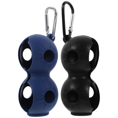 2 elastische golfbalhouders met gespsluiting voor golfballen