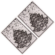 2 sjablonen boomdesign voor diy embossing en papierdecoratie