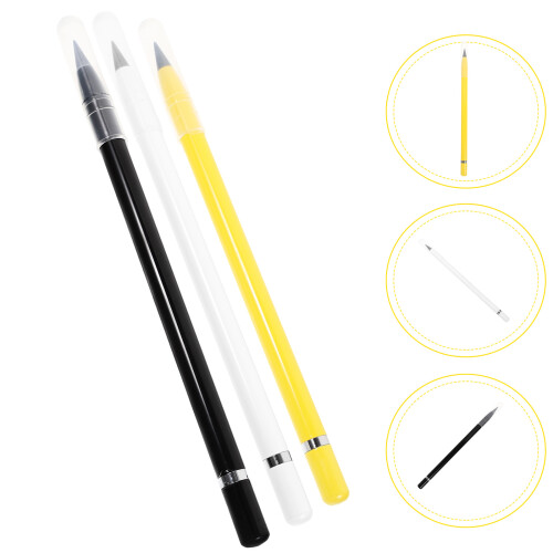 3Pièces Crayons Durables Métal Réutilisables Sans Affûtage Pour Dessin 1