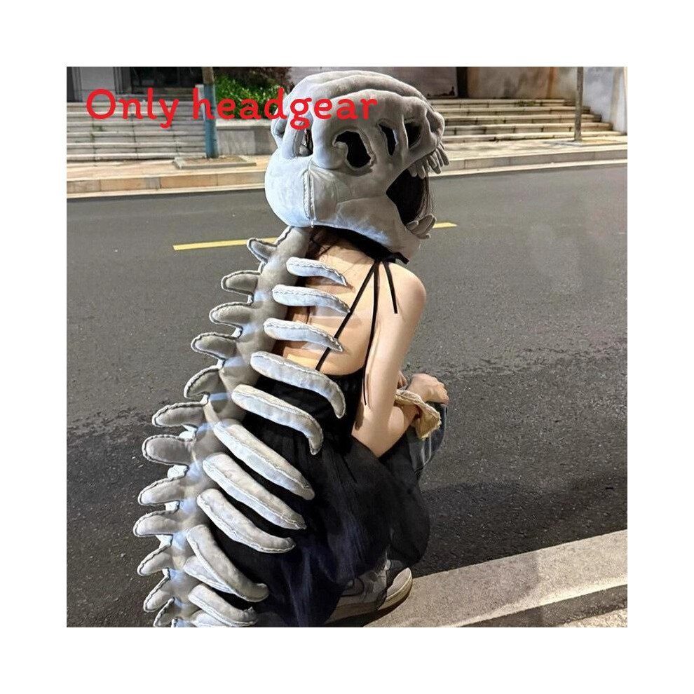 (Kid) Creative Skeleton Dinosaur Filled Headgear Children And Adult Playing Props Role