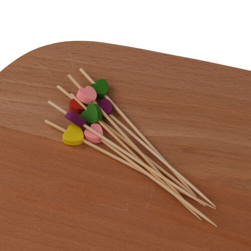 100 stuks fruitprikkers, wegwerp, meerkleurig 2