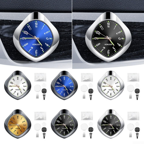 Electronic Quartz Car Clock With Aroma Diffuser And Glow-In-The-Dark Display Model F 2
