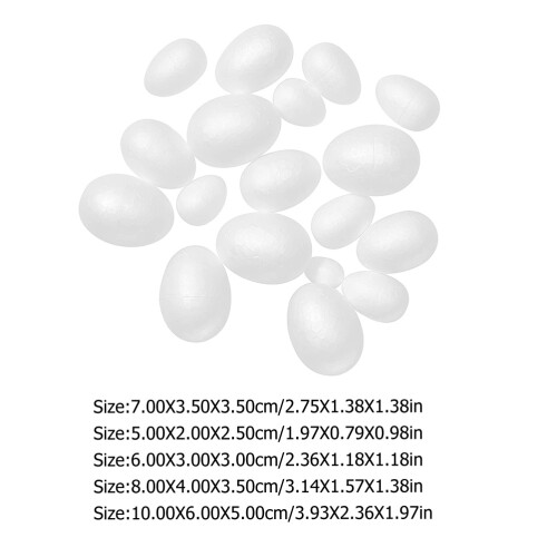 50Pcs Easter Craft Foam Eggs Diy Hanging Decoration Party 1