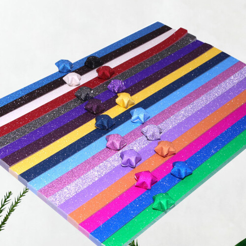 20 pack glitzerstern-faltblätter, -papier bunt gemischt 2