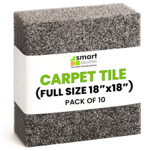 Smart Squares in A Snap Premium Soft Padded Carpet Tiles 18x18 Inch Seamless Appearance Peel and Stick for Easy DIY Installation Made in The U