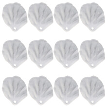 100Pcs Small Light Grey Flower Petal Charms for Bracelet Crafting