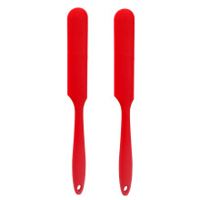 2 silikon spatel langem griff für teig, backen, , rot